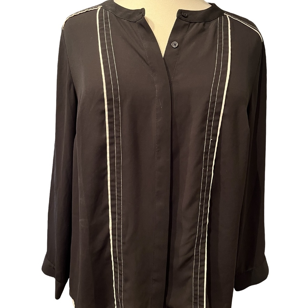Eloquii Black and White Top Size 16